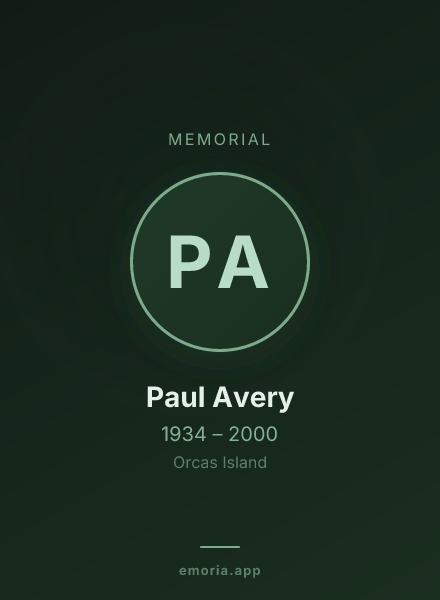 Memorial portrait of Paul Avery