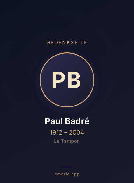 Gedenkportrait von Paul Badré