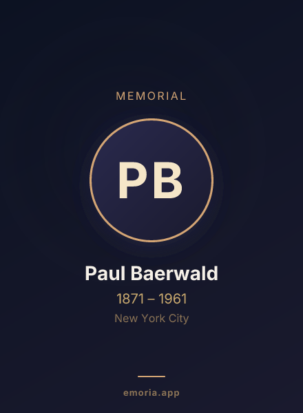 Memorial portrait of Paul Baerwald