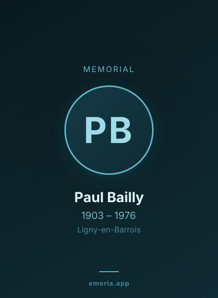 Memorial portrait of Paul Bailly