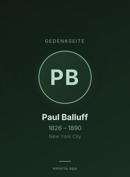 Gedenkportrait von Paul Balluff