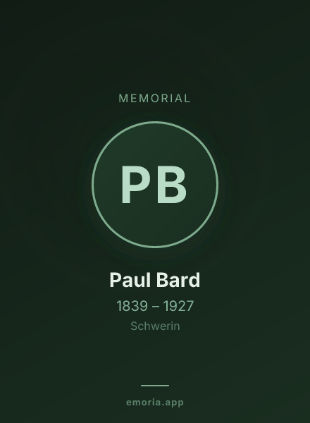 Memorial portrait of Paul Bard