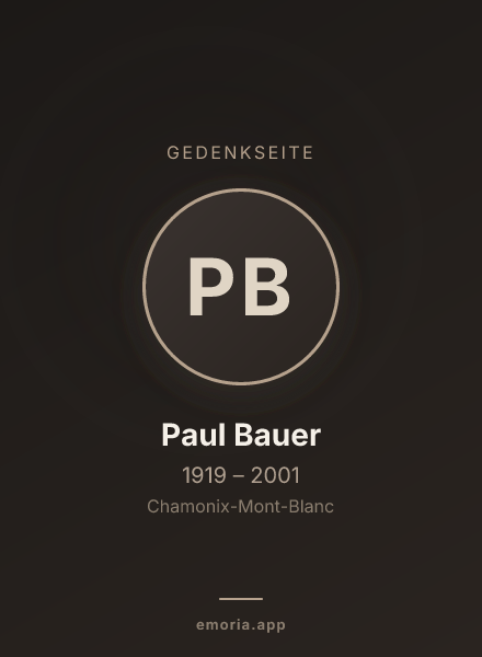 Gedenkportrait von Paul Bauer