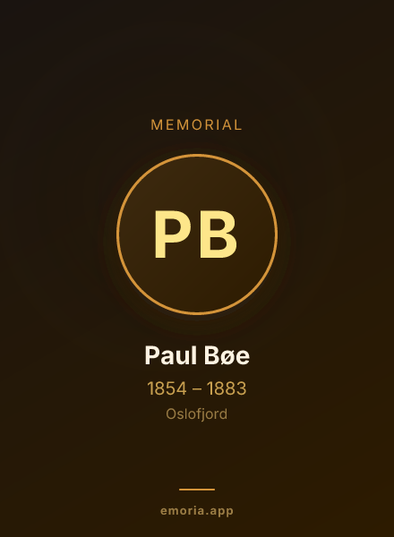 Memorial portrait of Paul Bøe