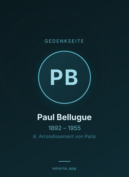 Gedenkportrait von Paul Bellugue