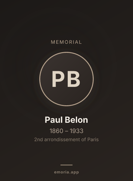 Memorial portrait of Paul Belon