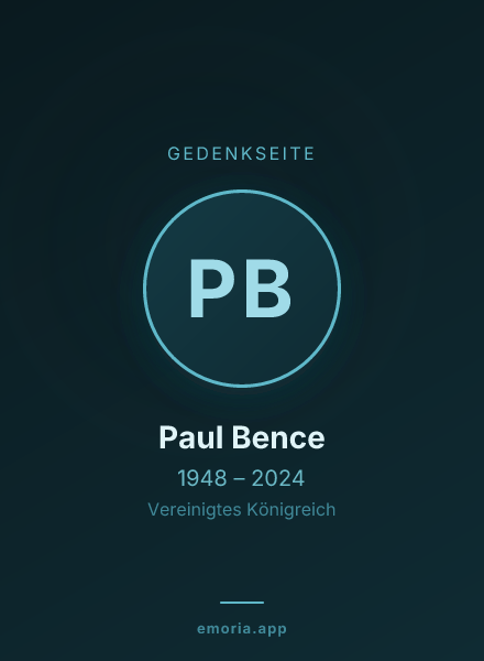 Gedenkportrait von Paul Bence