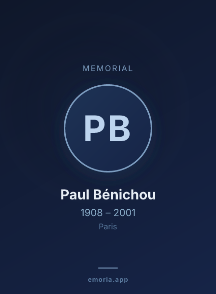 Memorial portrait of Paul Bénichou