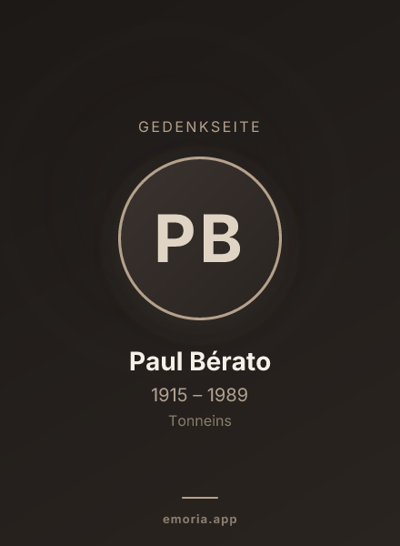 Gedenkportrait von Paul Bérato