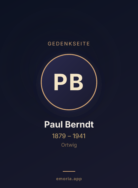 Gedenkportrait von Paul Berndt
