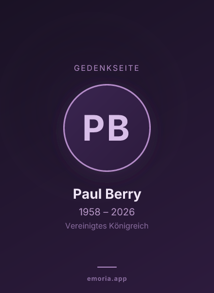 Gedenkportrait von Paul Berry