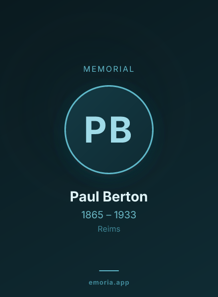 Memorial portrait of Paul Berton