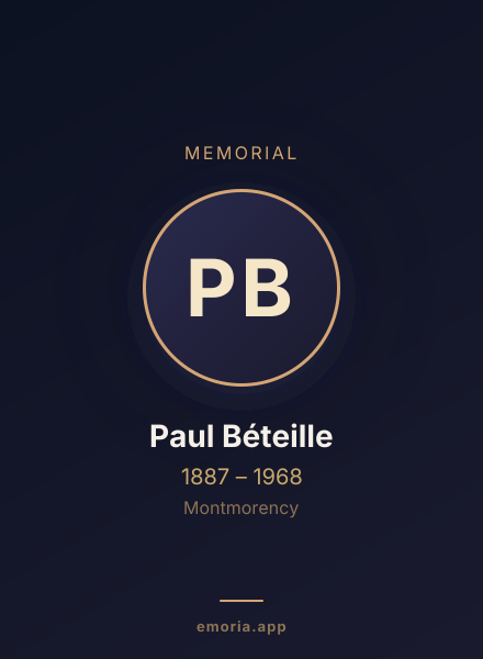 Memorial portrait of Paul Béteille