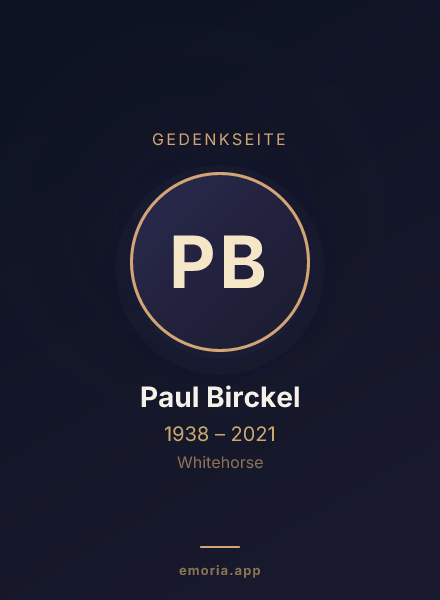 Gedenkportrait von Paul Birckel