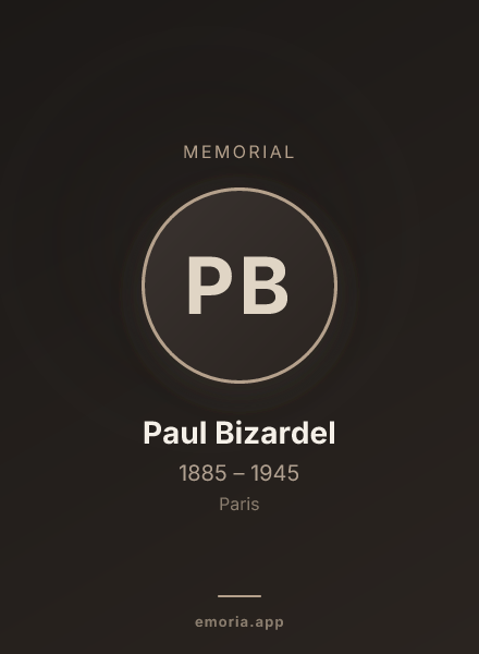 Memorial portrait of Paul Bizardel
