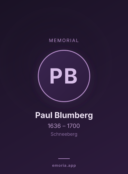Memorial portrait of Paul Blumberg