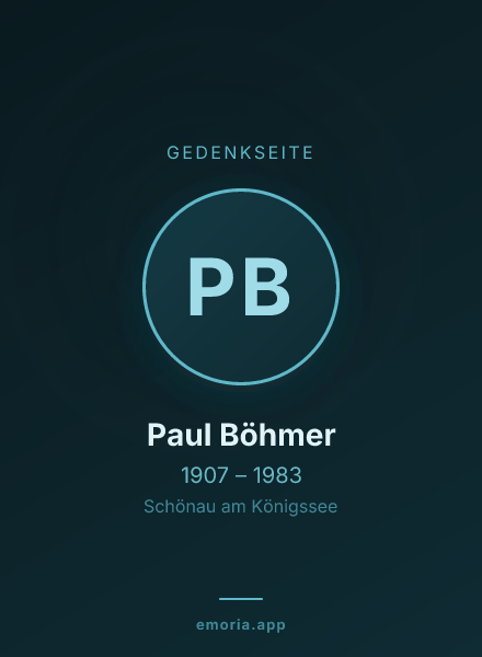 Gedenkportrait von Paul Böhmer