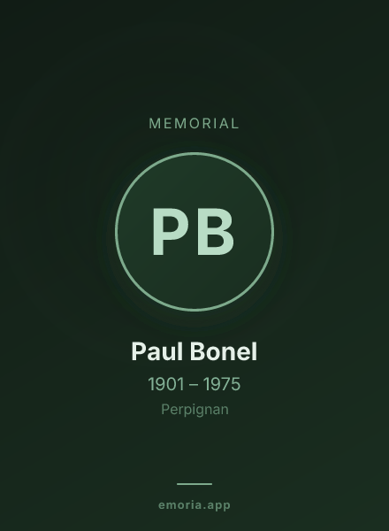 Memorial portrait of Paul Bonel