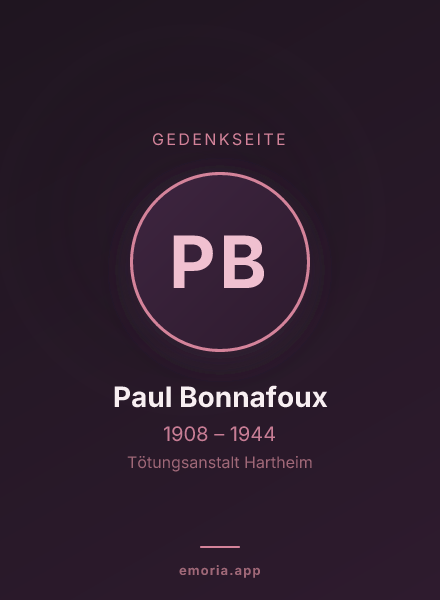 Gedenkportrait von Paul Bonnafoux