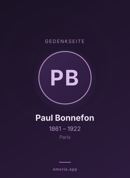 Gedenkportrait von Paul Bonnefon