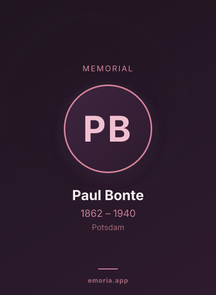 Memorial portrait of Paul Bonte