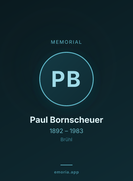 Memorial portrait of Paul Bornscheuer