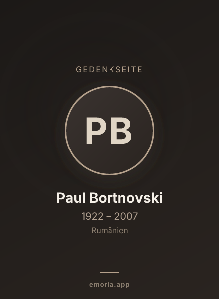 Gedenkportrait von Paul Bortnovski
