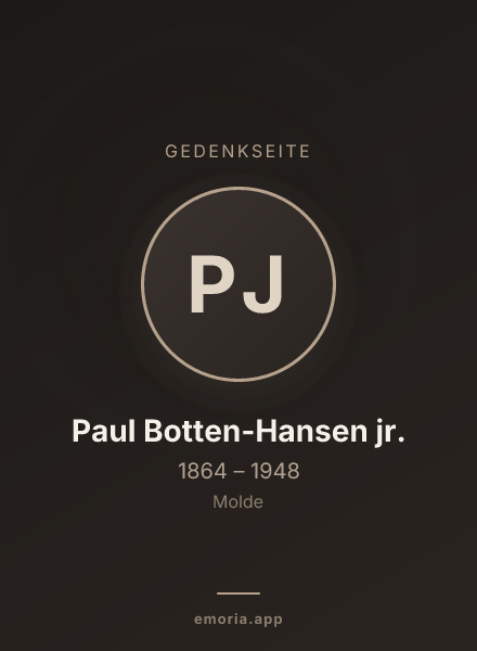 Gedenkportrait von Paul Botten-Hansen jr.