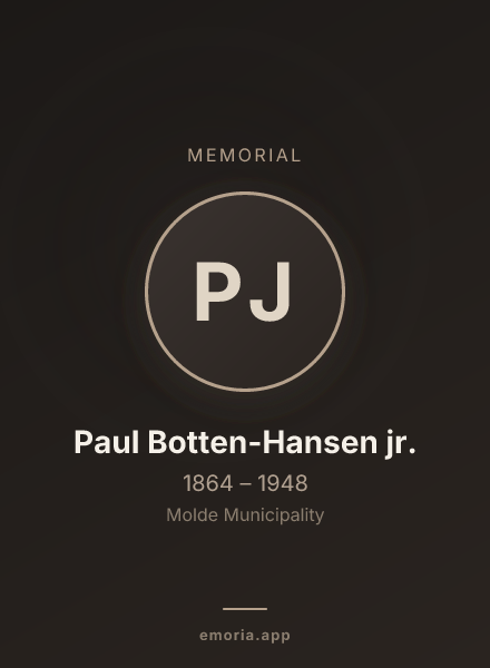 Memorial portrait of Paul Botten-Hansen jr.
