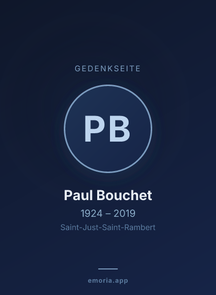 Gedenkportrait von Paul Bouchet