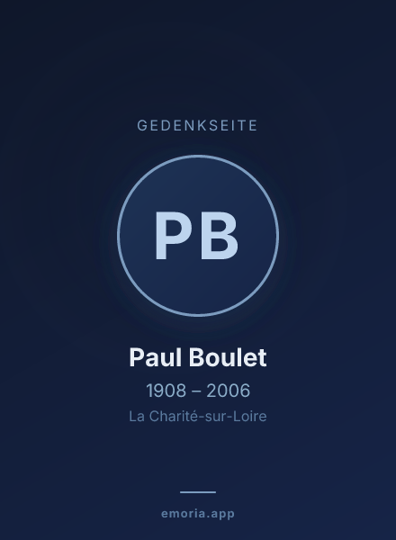 Gedenkportrait von Paul Boulet