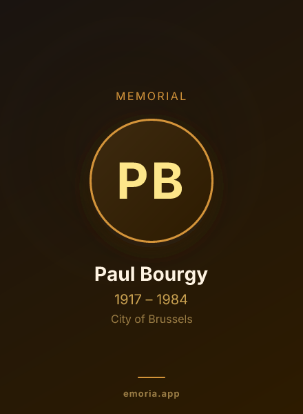 Memorial portrait of Paul Bourgy