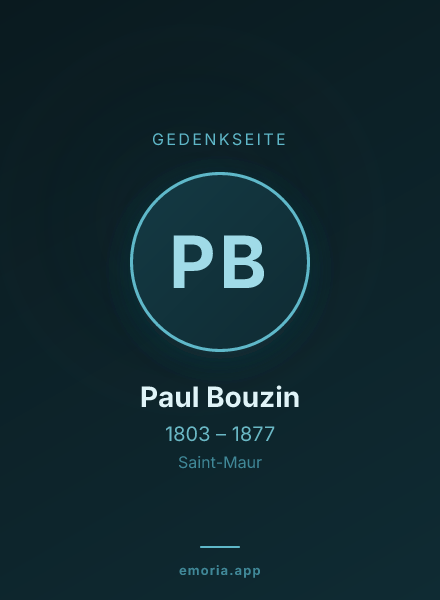 Gedenkportrait von Paul Bouzin