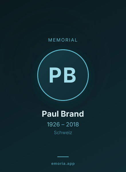 Memorial portrait of Paul Brand