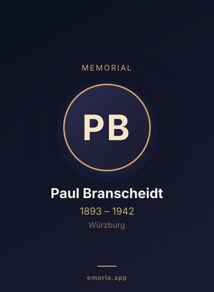 Memorial portrait of Paul Branscheidt