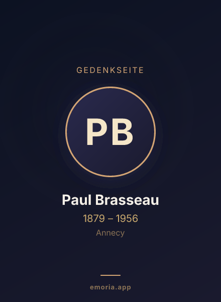 Gedenkportrait von Paul Brasseau
