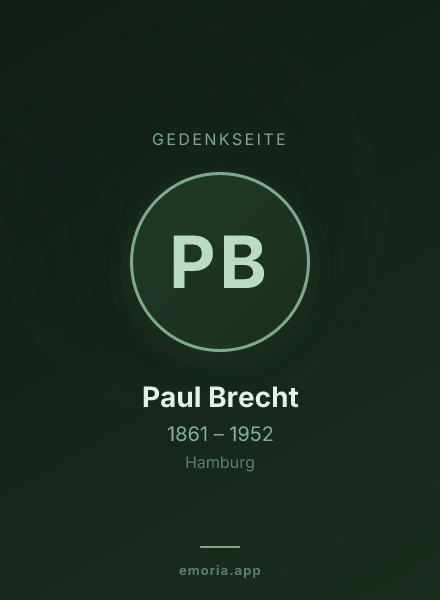 Gedenkportrait von Paul Brecht