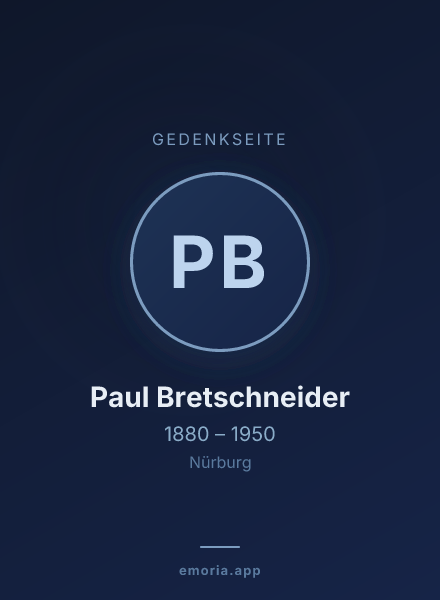 Gedenkportrait von Paul Bretschneider