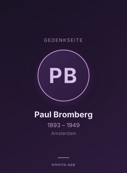 Gedenkportrait von Paul Bromberg