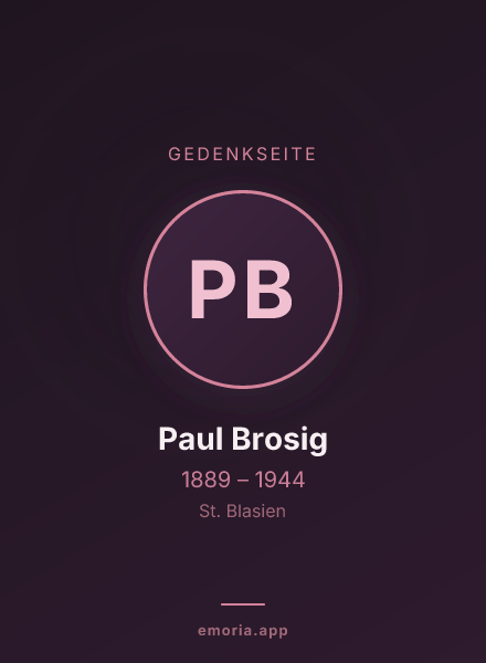 Gedenkportrait von Paul Brosig