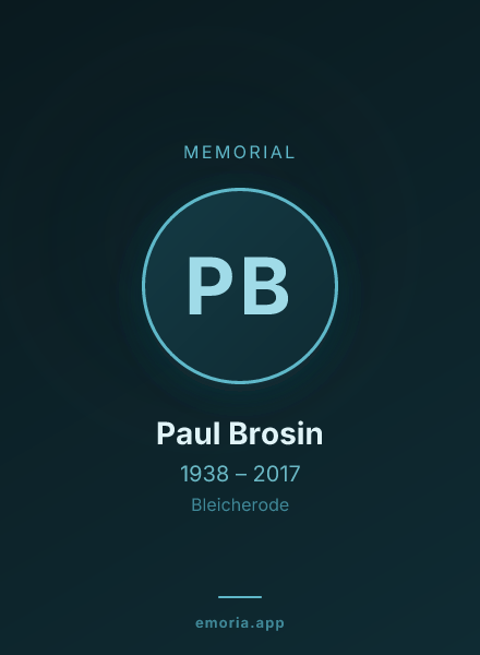 Memorial portrait of Paul Brosin
