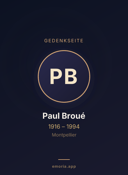 Gedenkportrait von Paul Broué