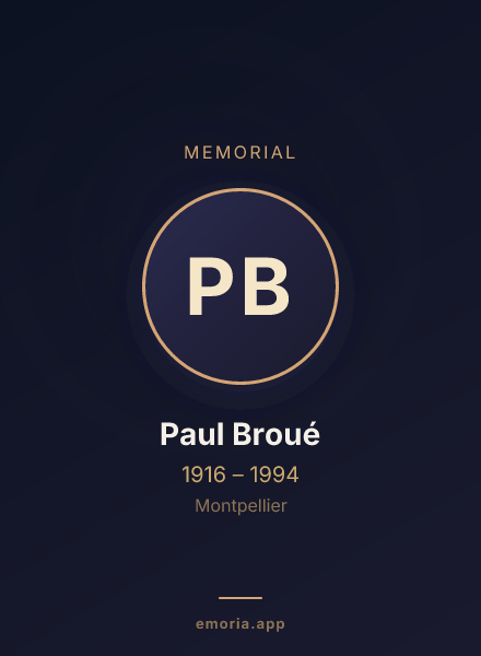 Memorial portrait of Paul Broué