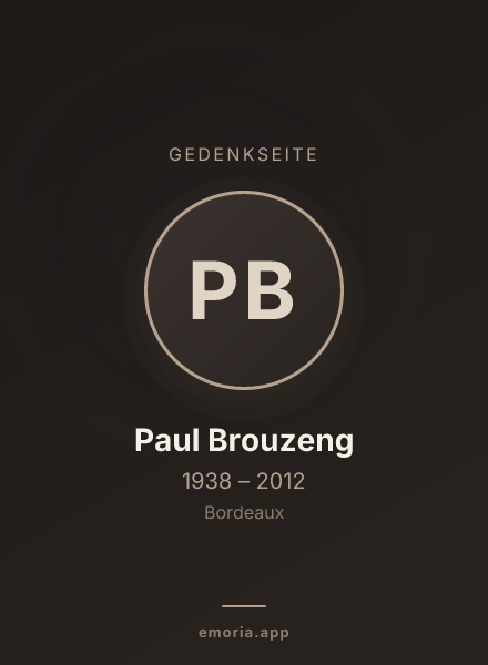 Gedenkportrait von Paul Brouzeng