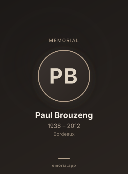 Memorial portrait of Paul Brouzeng