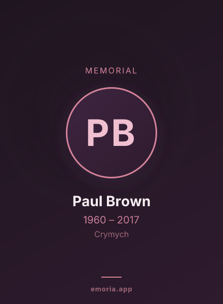 Memorial portrait of Paul Brown