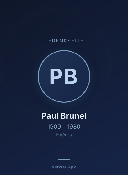 Gedenkportrait von Paul Brunel