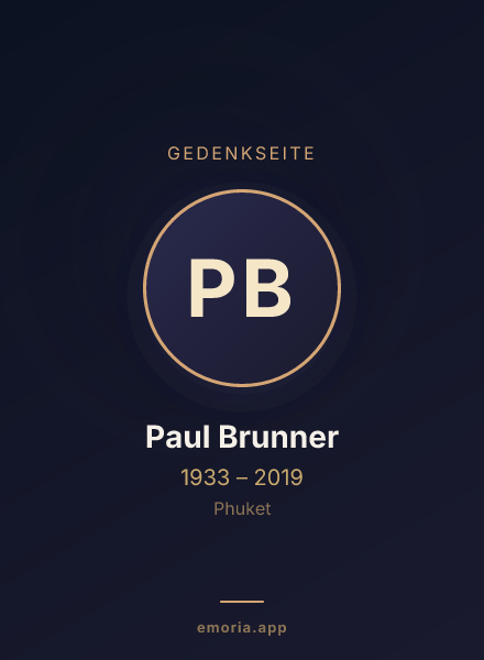 Gedenkportrait von Paul Brunner