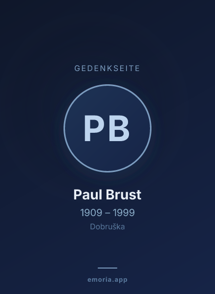 Gedenkportrait von Paul Brust