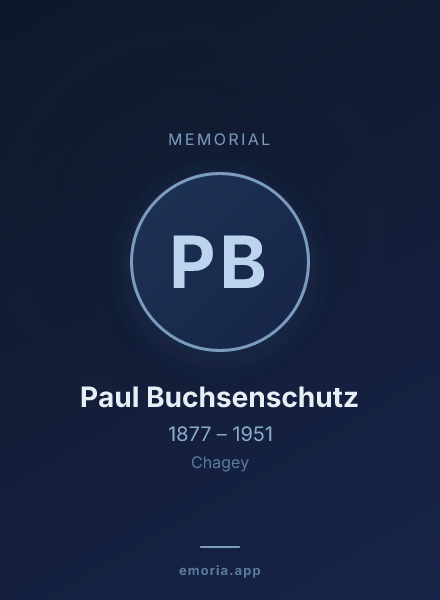 Memorial portrait of Paul Buchsenschutz